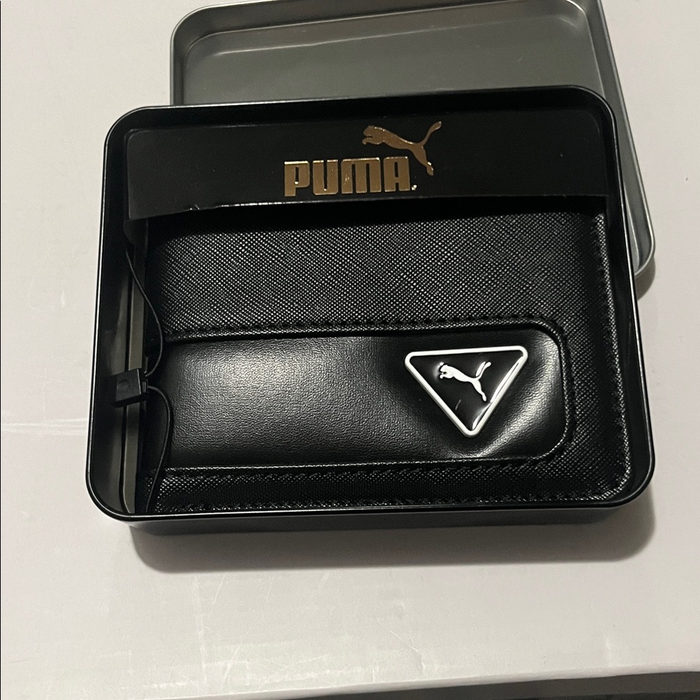 Puma Men’s Black Wallet – NWT with Original Tin